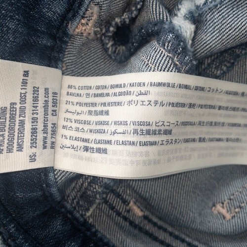 Abercrombie Kids Medium Wash Distressed Denim Jeggings Size 16 - Picture 5 of 7