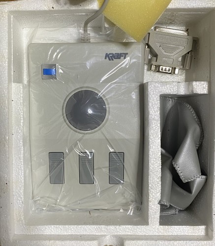 NEW Kraft Systems Computer Trackball Serial Mouse W/ 5 1/4 floppy 3 1/2 disc - Picture 7 of 8