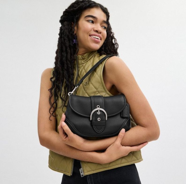 セール【COACHブティック】 Soho フラップバッグ CR699 COACH Soho bag in regenerative leather CR699 Black Outlet