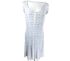 Urban Outfitters Women's Medium Mini Dress Maureen Henley Shell Print Ribbed GUC