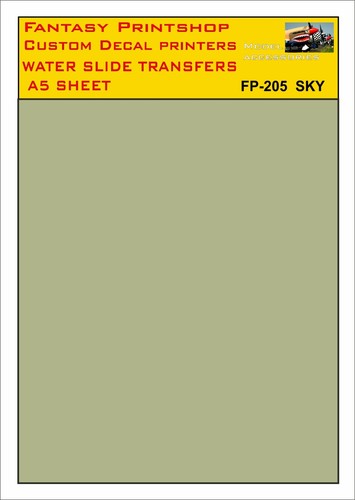 Décalque Solide Couleur A5 Toboggan Transferts Modèle Décalques Ciel Fp 205 - Bild 1 von 3
