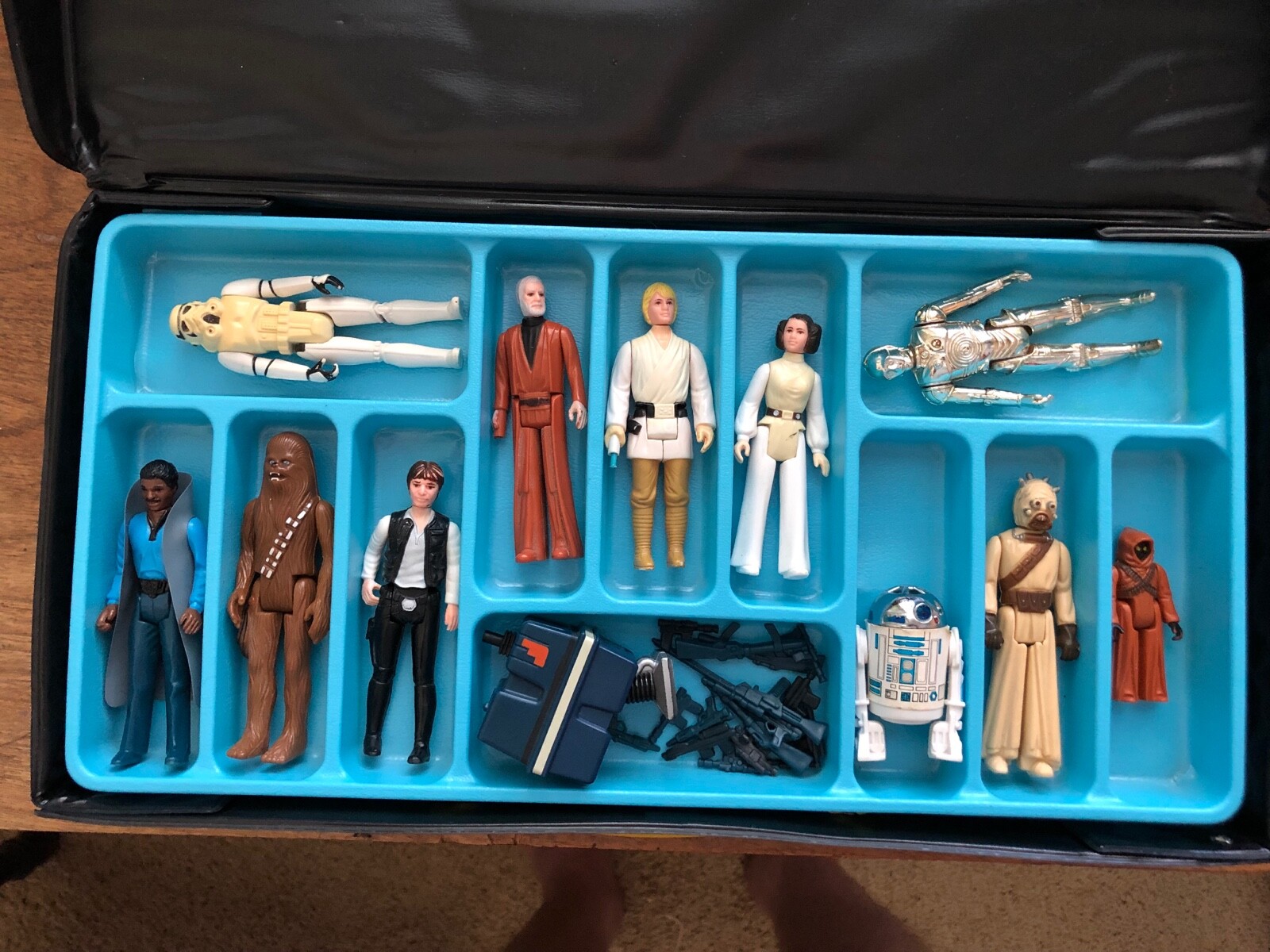 Star Wars figures Lot with Space Case Star Wars figures Lot with Space Case
