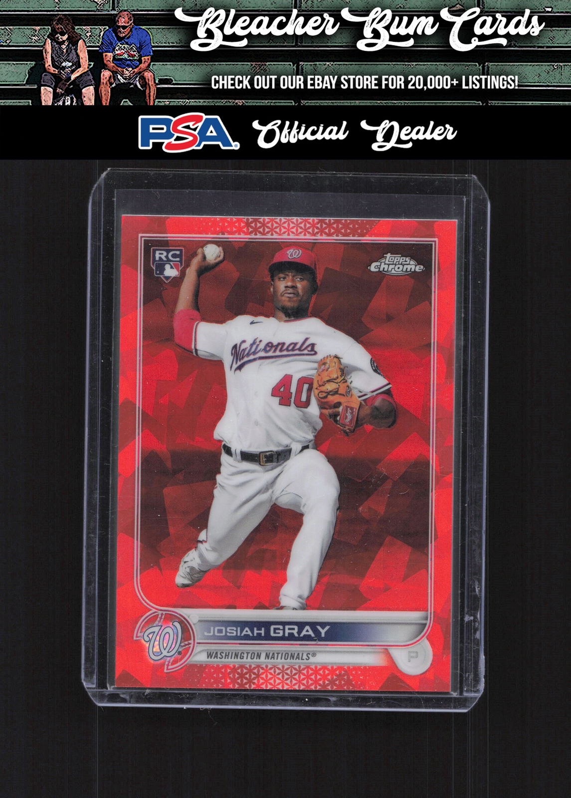 2022 Topps Chrome Sapphire Edition 43 Josiah Gray Orange #/25