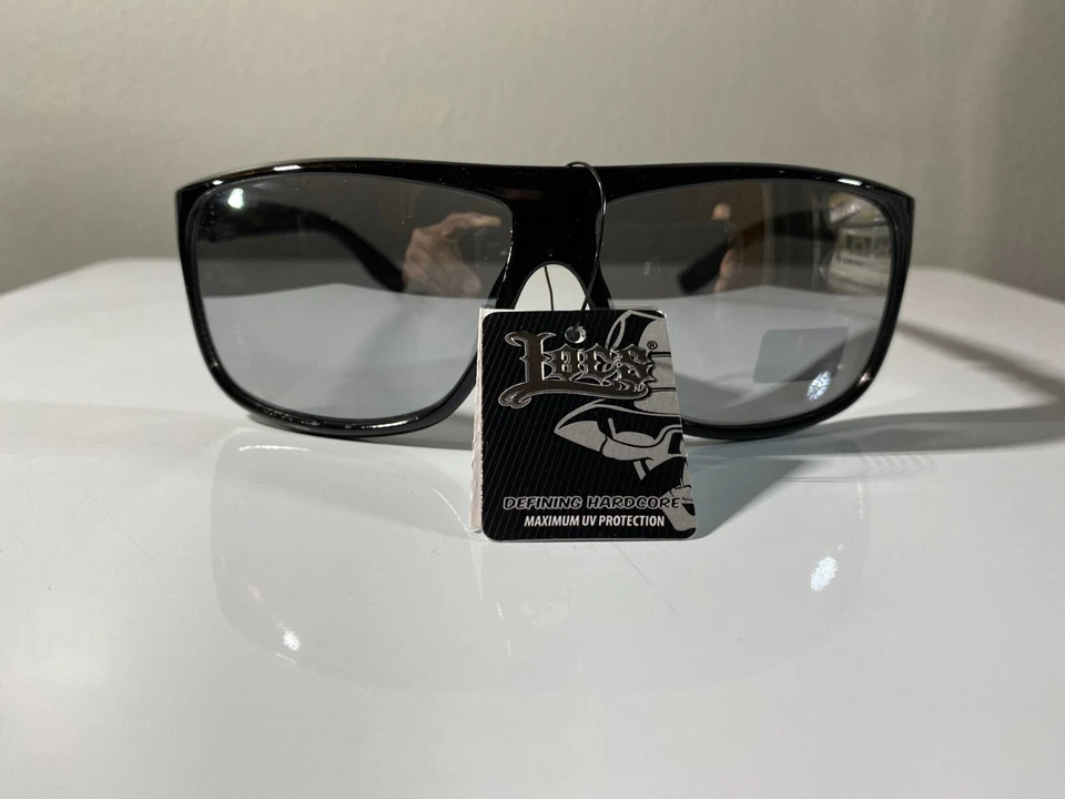 Мужские солнцезащитные очки с серыми светоотражающими линзами и декоративным логотипом боковые руки - Изображение 3 из 4