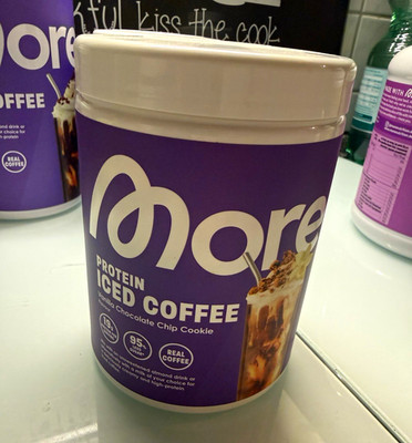 More Protein Iced Coffee Pulver Kaffee Vanilla Chocolate Chip Cookie Real Coffee