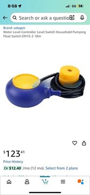 Water Level Controller Level Switch Household Pumping Float Switch EM15-3 18m
