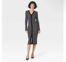 A New Day Striped Button-Front Midi Dress