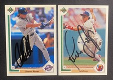 1991 Luis Sojo Shawn Abner Upper Deck Signed In Person IP Auto Autograph Lot