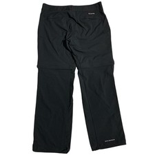 Columbia Omni Shield Convertible Hiking Outdoor Pants Women 14 Short Black Nylon