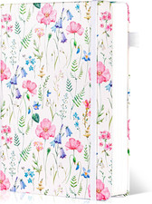 Floral Lined Journal for Women   A5 Hardcover Leather Journal Notebook with 3...