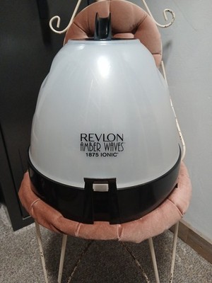 Revlon Salon Dryer Amber Waves 1875W Ionic Hard Bonnet Model RV673AW collapsible
