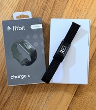 Fitbit Charge 6 Fitness Tracker - Black w/box, charging cable j