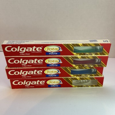 NOS Vtg 2006 Colgate Total Youth Toothbrush Triple Action - Pick Color