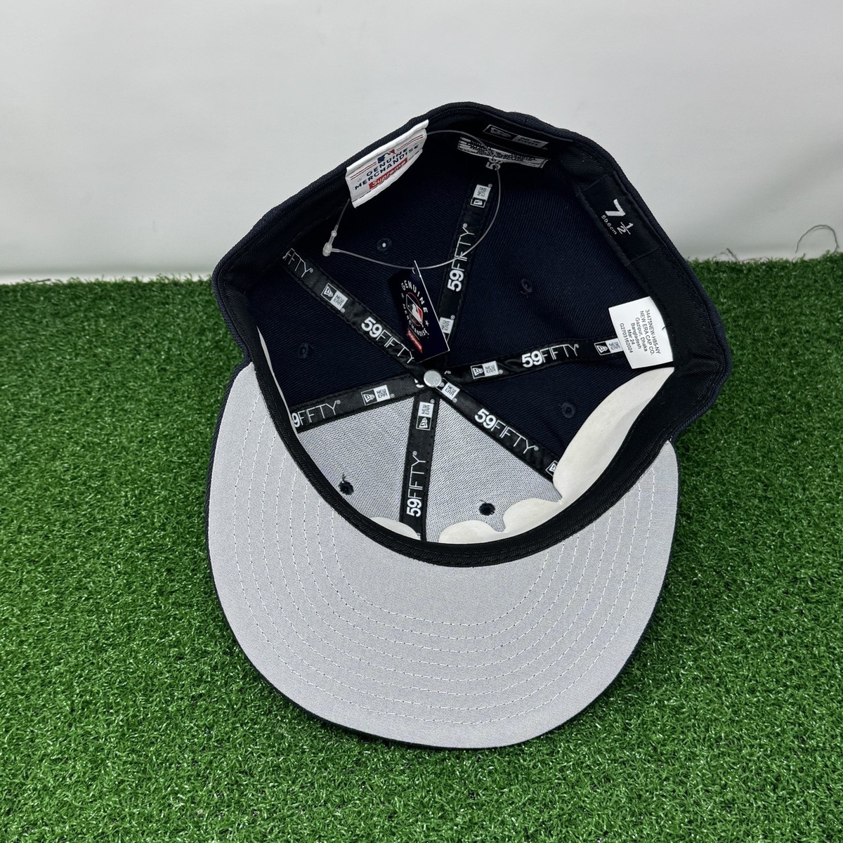 Supreme x New Era MLB Box Logo New York Yankees Navy Fitted Size 7