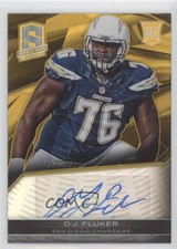 2013 Panini Spectra Rookie Auto Gold 4/10 DJ Fluker #135 Auto c6i