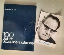 SPD, 100 years of Social Democracy 1962 + postcard Herbert Wehner 1975
