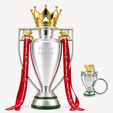 Trofeo de fútbol de la Superliga Europea de Inglaterra de 6,3 pulgadas/16 cm Copa Campeón de Plata