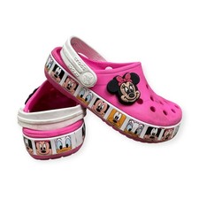 Kids Crocs Minnie Mouse Pink Clogs Size 8 Disney Character