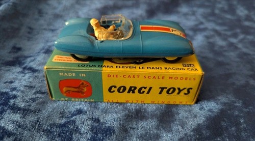 Corgi Vintage Lotus Mark 11 LE MANS RACING CAR W/ Original Box And DRIVER. - Picture 3 of 14