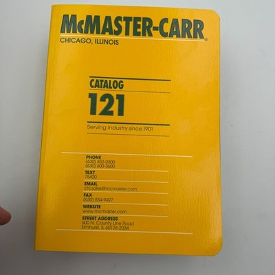 McMaster-Carr Catalog #121 Chicago Illinois Industrial Supply Parts 2015