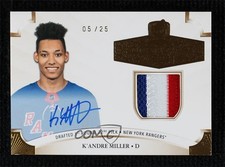 2020 The Cup Rookie Class of 2021 Gold Foil 5/25 K'Andre Miller Patch Auto 0c3