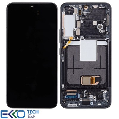 Original Samsung Galaxy S22 S901B LCD Amoled Display Touchscreen Rahmen Schwarz