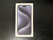 Apple iPhone 15 Pro Max Blue Titanium Box with Sticker and Manuals