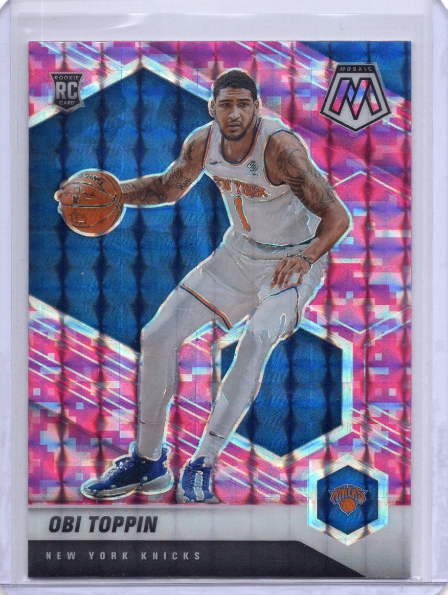 2020-21 Panini Mosaic Mosaic Camo Pink #220 Obi Toppin NM+