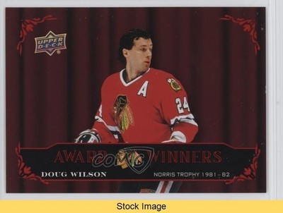 2025-26 Chicago Blackhawks Centennial Award Winners Red Doug Wilson HOF READ e0y