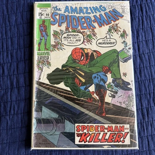 The Amazing Spider-Man #90 (Marvel Comics 1970) 🔑 Spider-Man…the Killer