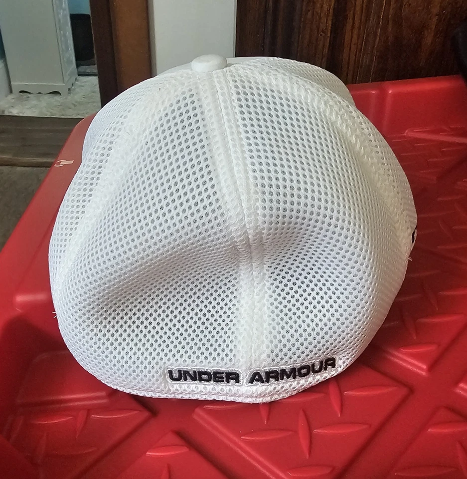 Chapéu de golfe Under Armour masculino branco com logotipo preto tamanho G/XL - Imagem 3 de 4