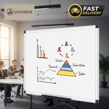 Versatile 90 x 60 cm Dry Wipe Whiteboard for Teachers & Business Professionals