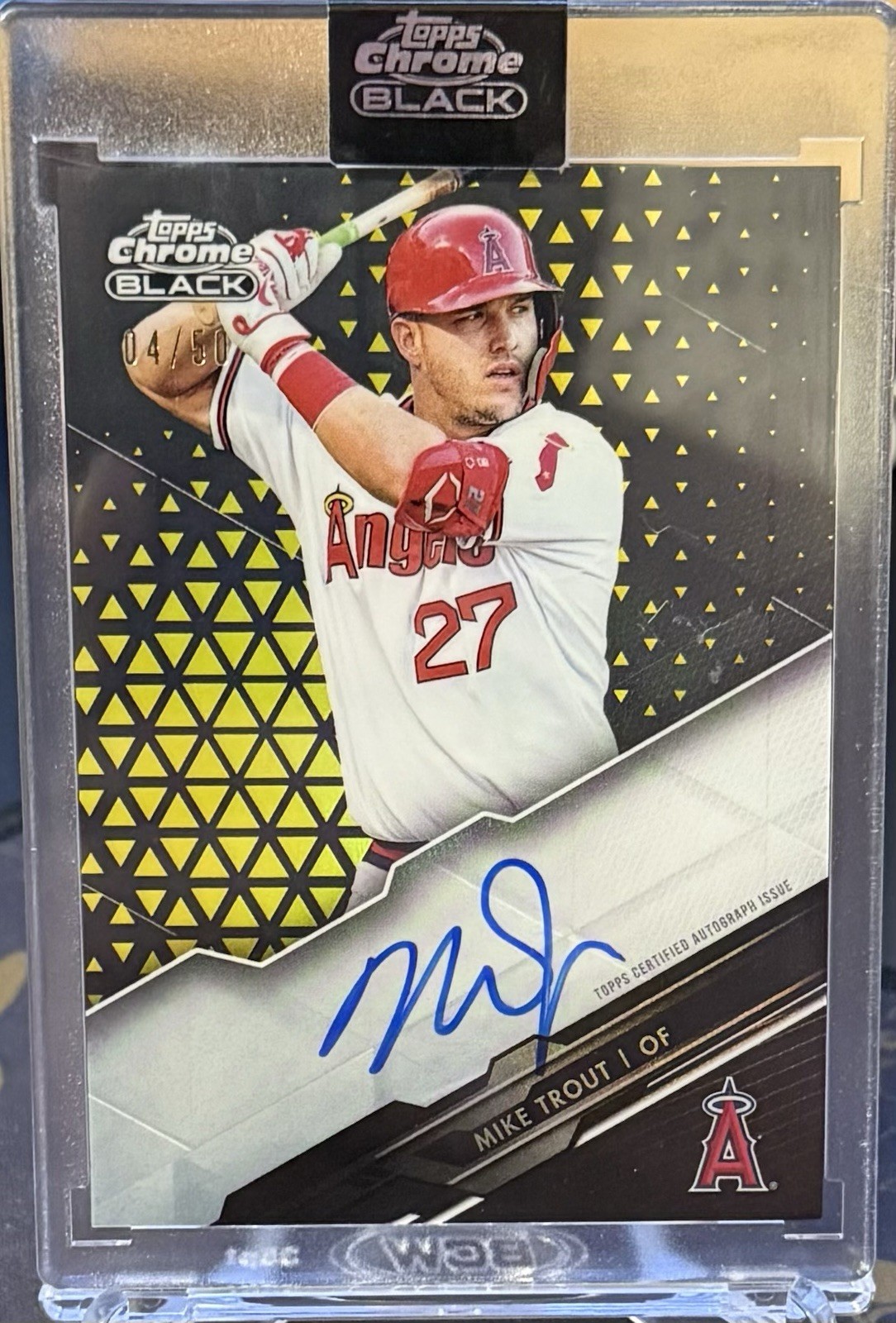 Mike Trout - 2020 Topps Chrome Black Auto Gold Refractor #CBA-MT SEALED #/50
