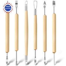 Jetmore 6 Pack Clay Tools Kit Pottery & Sculpting Polymer Modeling Cutters