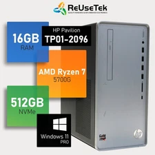 HP Pavilion TP01-2096 MT AMD Ryzen 7 5700G 3.8GHz 16GB RAM 512GB NVMe Win 11 Pro