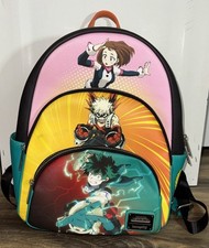 Loungefly My Hero Academia Triple Pocket Mini Backpack Gently Used