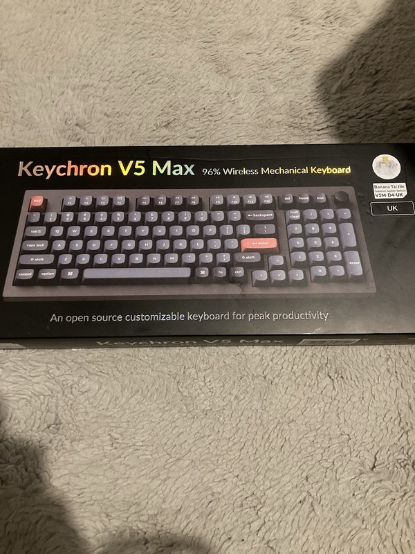 Keychron V5 Max Mechanical Keyboard Wireless, Custom Knob, New