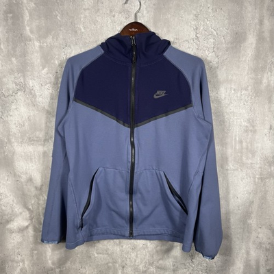 #ad Nike Tech Fleece Hoodie Mens Medium Full Zip Diffused Blue Sportswear $34.98