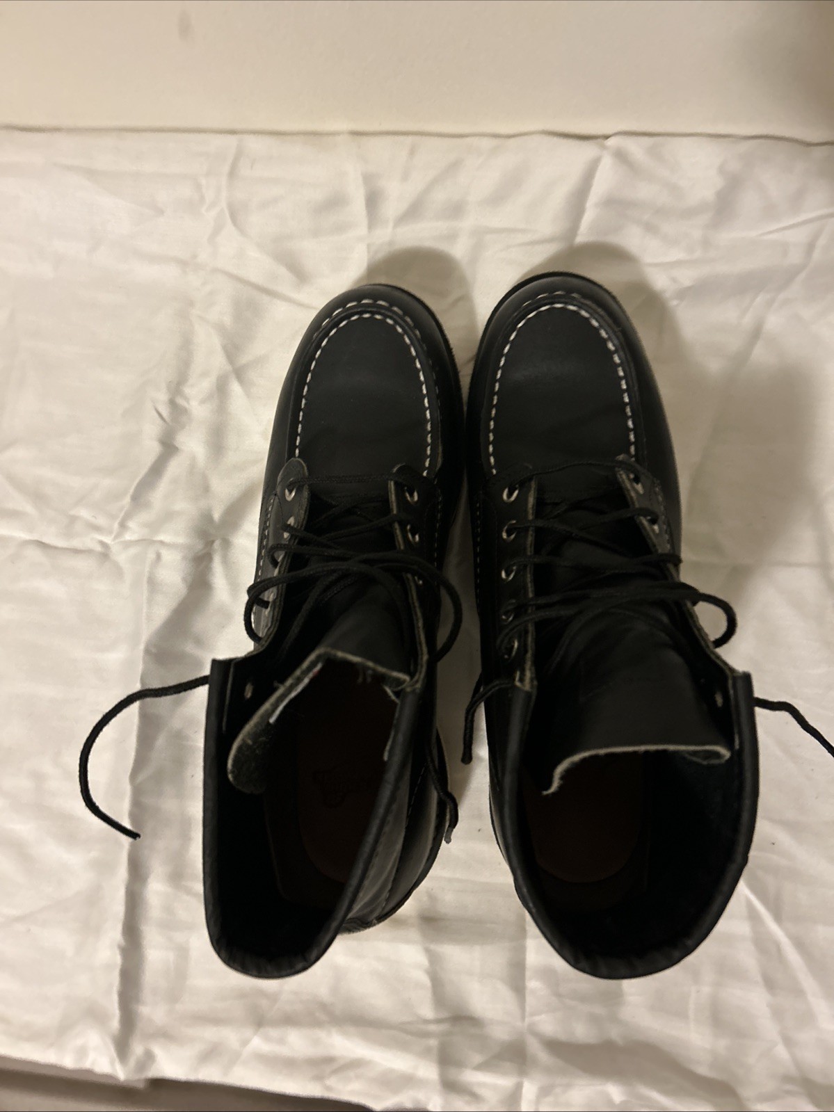 Red Wing Heritage Men's Moccasin Boots Size 9 D Black Leather  9075