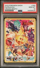 2023 POKEMON SWORD & SHIELD CROWN ZENITH #160 FULL ART/PIKACHU PSA 10