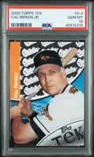 2000 TOPPS TEK BASEBALL CARD #5-4 CAL RIPKEN JR. PSA 10 BALTIMORE ORIOLES