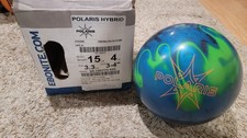 Ebonite Polaris Hybrid Bowling Ball 1st Quality 15 Pounds 3-4" Pin 3.3oz TW