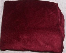 NEW BURGUNDY VELOUR PLUSH FABRIC 1 2/3 YARD 60" WIDE WASH DRY DELUXE