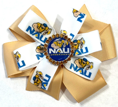 Beautiful North Arizona Lumberjacks inspired hair bow for girls.