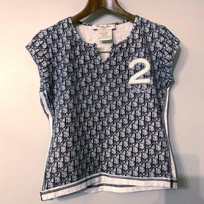 Christian Dior Trotter Monogram Top Blue Size 38 USA 6:JPN | eBay