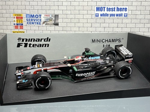 1:18 *BOXED* MINICHAMPS F1 FORMULA 1 2003 MINARDI PS03 VERSTAPPEN BRASILE *HTF*! - Foto 6 di 9