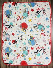 Manta deportiva vintage 1993 Gerber Looney Tunes cuna/cama juvenil Taz Bugs 52x40