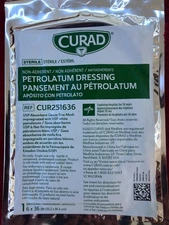 Curad CUR251390 Non-Adherent Petrolatum Dressing, 6”x36”, total of 8 packs