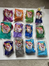 Complete Set Of 12 Sealed 1998 McDonalds Happy Meal TY Teenie Beanie Babies