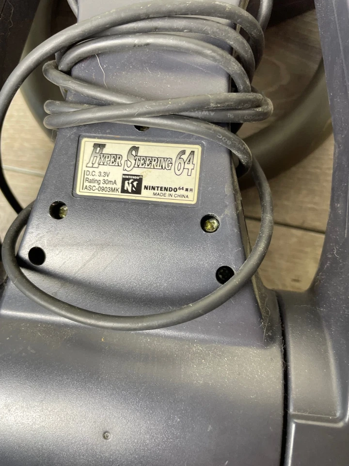 Volante de corrida vintage autêntico hiper 64 ASCII para Nintendo 64 N64 - Imagem 4 de 4